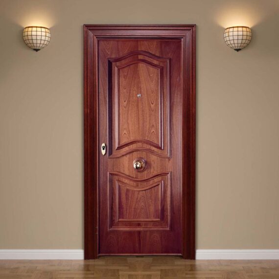 puerta de entrada de madera